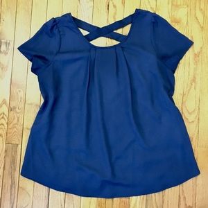 Crescent for Stitch Fix Navy Blouse